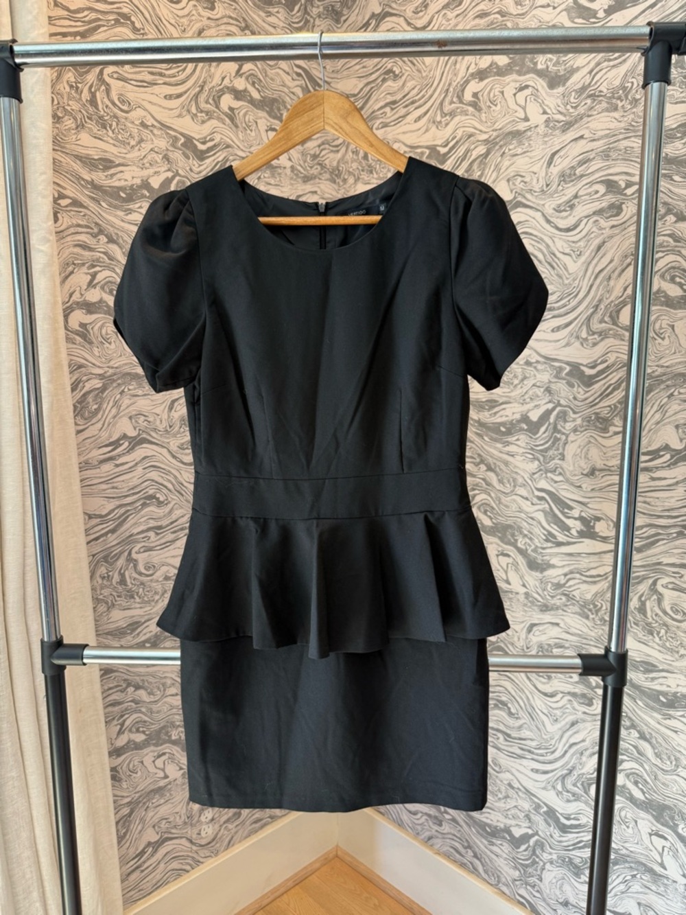 Vertigo Black Peplum Mini Dress